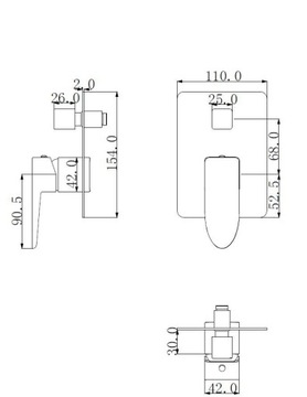 Siena SN7335 Смеситель для ванны скрытого монтажа Omnires