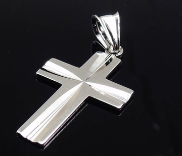 Srebrny Łańcuszek Pancerka Męski 6mm +Krzyż Srebro