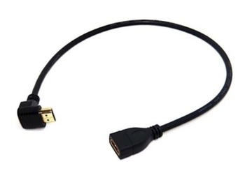 Угловой кабель HDMI-HDMI 1080 FULL HD TOP, 50 см