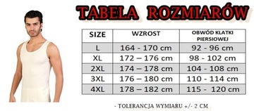 Podkoszulka Męska Szerokie Ramiączka Gładka gm L