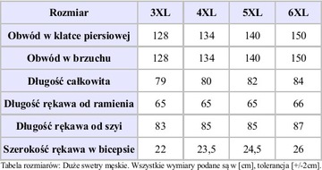 KITARO ШЕРСТЯНОЙ СВИТЕР БОЛЬШОГО РАЗМЕРА 3XL 128см