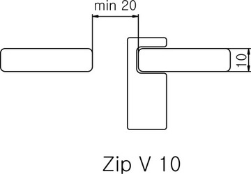 Terma Hook ZIP V вешалка 10 мм POINT хром