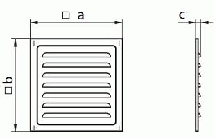 Металлическая крышка WP FMVM 300, сетка 300х300 мм