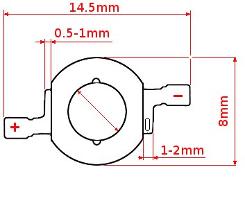 1W EPILED LED, классический синий