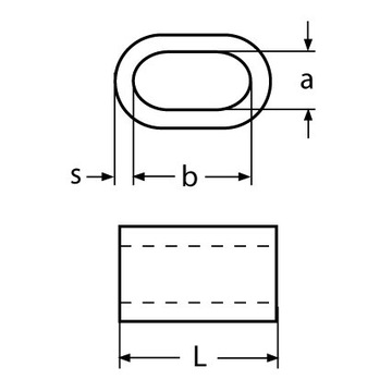 TULEJA ALUMINIOWA Złączka Zacisk linowy 3mm 50szt.