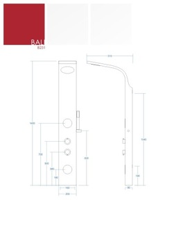 ДЕРЕВЯННАЯ БАМБУКОВАЯ ДУШЕВАЯ ПАНЕЛЬ BALI ТЕРМОСТАТ