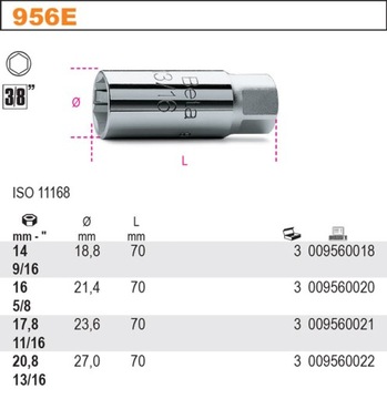 НАСАДКА СВЕЧИ ЗАЖИГАНИЯ 18MM 11/16 BETA 956E