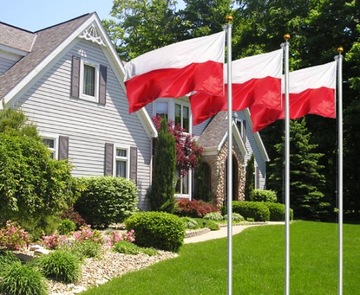 МАЧТА ДЛЯ ФЛАГА STRONG 1,5 Garden Aluminium 6m Polish Flag 150x90 Polish