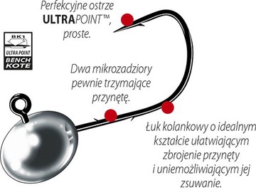 Główka jigowa Mustad Micro Jig 1 - 1,5g Op. 3szt