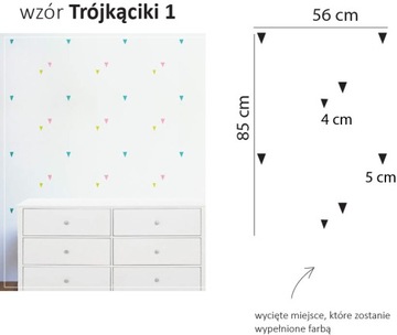 МНОГОРАЗОВЫЕ ШАБЛОНЫ ДЛЯ РАСКРАСКИ ТРЕУГОЛЬНИКИ ОБОИ 1