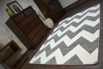 Ковер 140x190 SCANDINAVIAN ZIGZAG GREY SK #GR2191