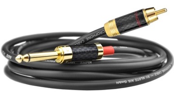 Кабельный кабель 2x 6,3 Jack mono - 2x RCA Klotz 12м