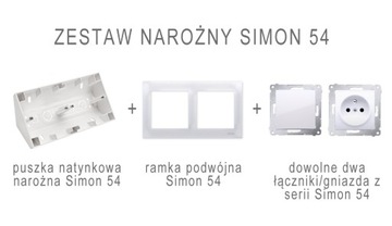 Simon 54 НАКЛАДНАЯ УГЛОВАЯ КОРОБКА антрацит