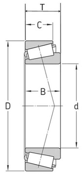 32212 TIMKEN Конический роликоподшипник 60x110x29,75