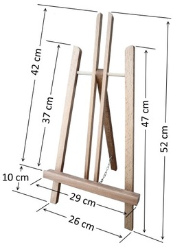 DREWNIANA STOŁOWA 52 CM MAŁA SZTALUGA + RYSOWNICA