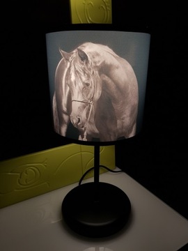 Konie Lampa stołowa lampka nocna Black horse