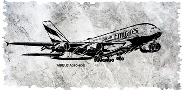 Наклейка на самолет Airbus A380-800 №. 67 и 68 смесь