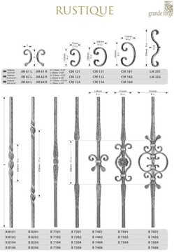 Francuskie balustrady kute schody RUSTIQUE