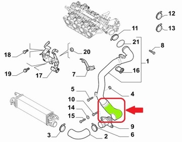 фото thumb №9, Шланг інтеркулер alfa romeo giulietta 50530225