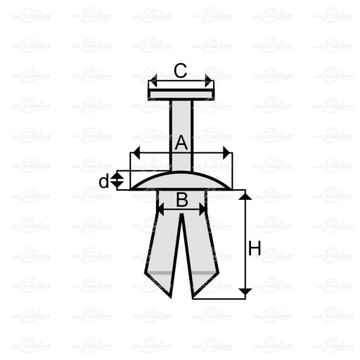 MITSUBISHI PUSH CLIPS КРЕПЛЕНИЕ ШТИФТОВ