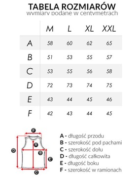 Koszulka Bez Rękawów Męska Tank Top KR01 M biały