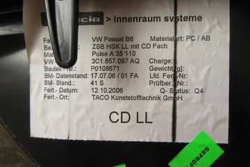 фото thumb №4, Бардачок vw passat b6 3c0 05-