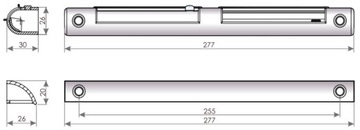 Воздухозаборник VENTEC VT 601, ТЕМНО-КОРИЧНЕВЫЙ/БЕЛЫЙ