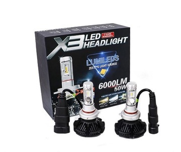 Лампы 2шт LED HB3 X3 ZES 50W 12000лм LUMILEDS