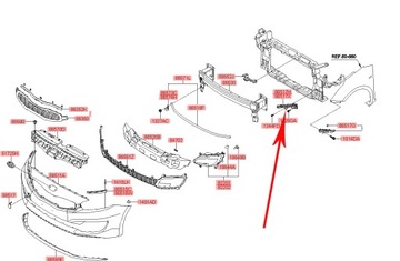 Новый кронштейн бампера Kia ceed 2012-2018 гг.