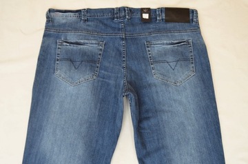 DUŻE DŁUGIE spodnie Clubing jeans 132-134 pas L38