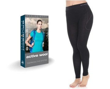 BRUBECK ACTIVE WOOL термоактивные леггинсы ЖЕНСКИЕ ШЕРСТЬ, приталенные ТЕПЛЫЕ