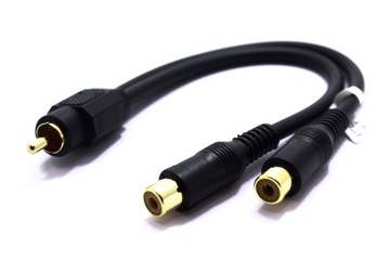 Разветвитель RCA (тюльпан) с 2xgn.RCA на кабеле GOLD