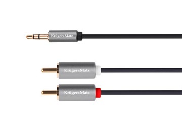 Кабель со стереоразъемом 3,5 дюйма — 2RCA, 10 м KrugerMatz Basic