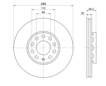 TARCZE MIKODA 0222 GT KLOCKI AUDI A4 B6 B7 przód.