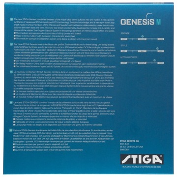 STIGA GENESIS M 2,0 мм подкладка черная