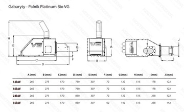 Пеллетная горелка KOSTRZEWA VG 35 кВт с баком