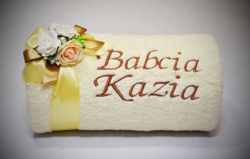 GRUBE Ręczniki z Haftem Prezent dla Babci Dziadka