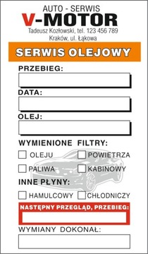 Подвески/Наклейки Сервис Масло/ГРМ/Кондиционер 100 шт.