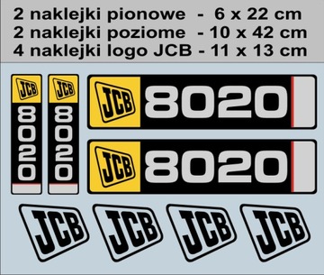 НАКЛЕЙКИ НАКЛЕЙКИ Мини-экскаватор JCB 8020 + пиктограммы