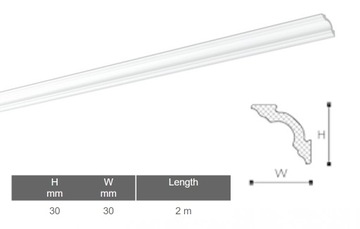 LISTWA PRZYSUFITOWA NMC LX40 30x30mm 2mb