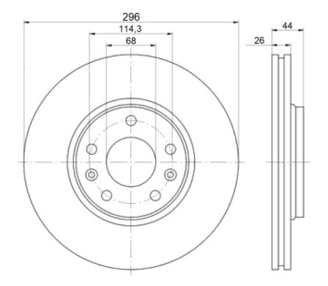 фото thumb №2, Тормозные диски mikoda 1761 renault grand scenic iii перед