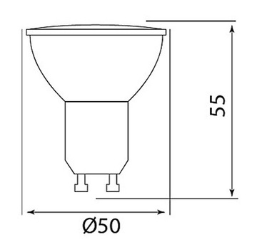 LED SMD GU10 2W 230V теплая светодиодная лампа