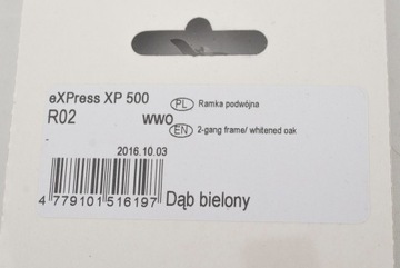 Ramka podwójna drewniana dąb bielony VILMA