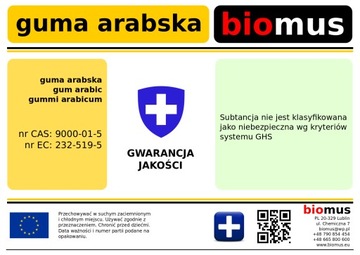 Guma ARABSKA gatunek czysty BIOMUS 1kg