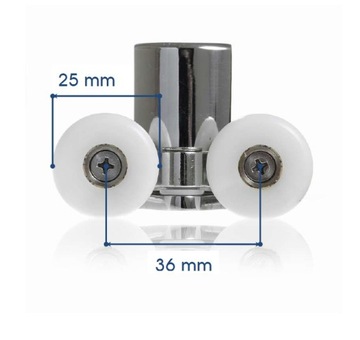 Ролик-ролик для душевых кабин, нижний D67, верхний G67, 25мм