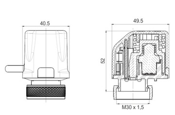 Термопривод НЗ Watts M30x1,5 Напольный 4 шт.