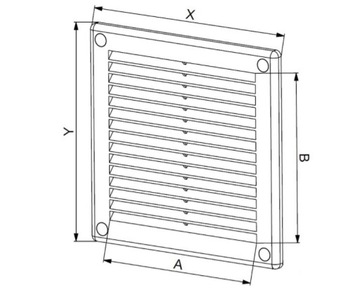 РЕШЕТКА ВЕНТИЛЯЦИОННАЯ AWENTA SATIN 25x25 TRU8SS