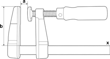 Легкий столярный винтовой зажим Bessey LM 300/50