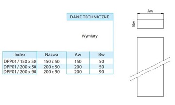 Прямоугольный швеллер оцинкованный 1MB 1000мм FI 150/50