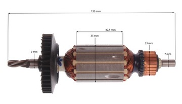 Ротор для BOSCH GSB 16 RE кат. номер 2 604 011 077